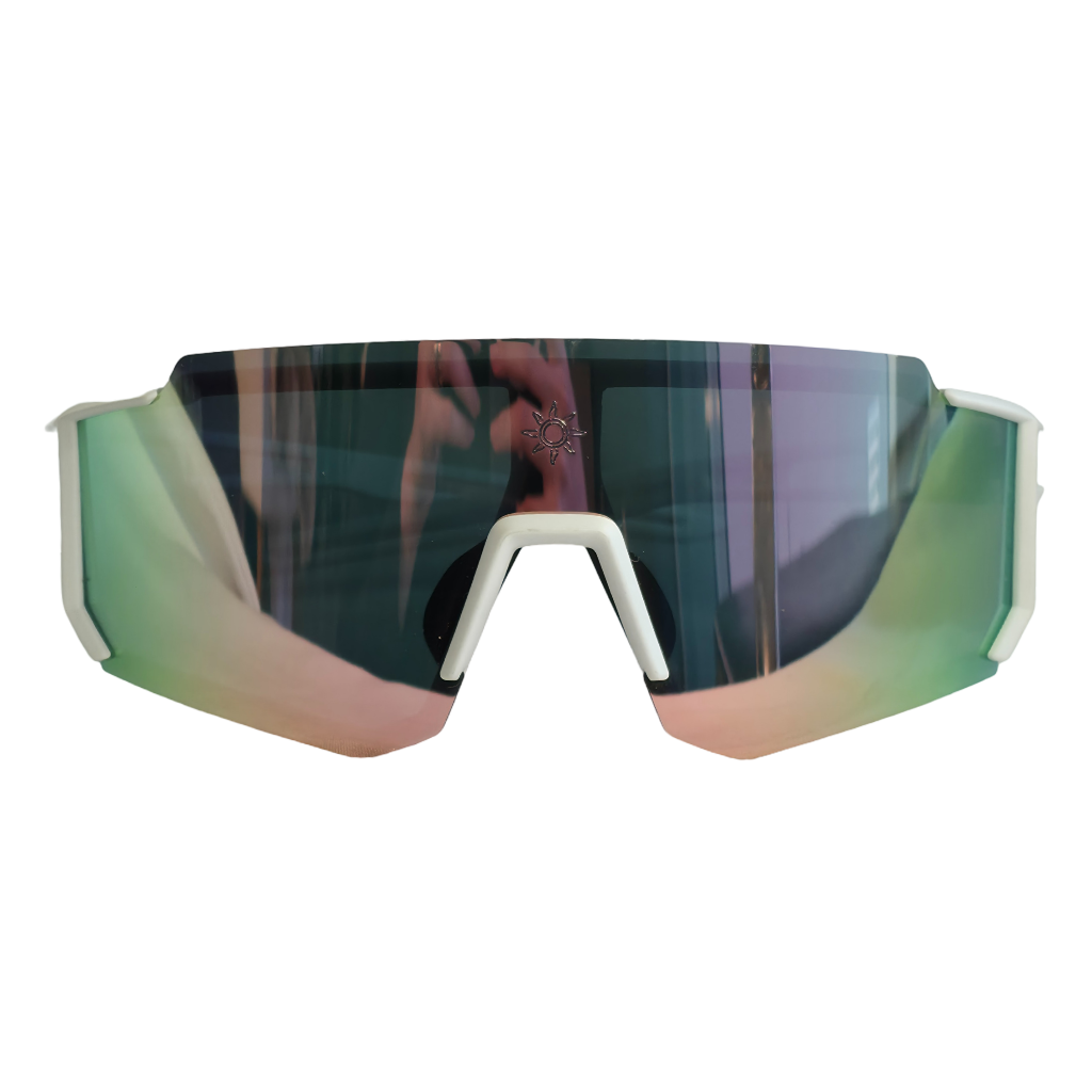 Óculos sports branco/rosê